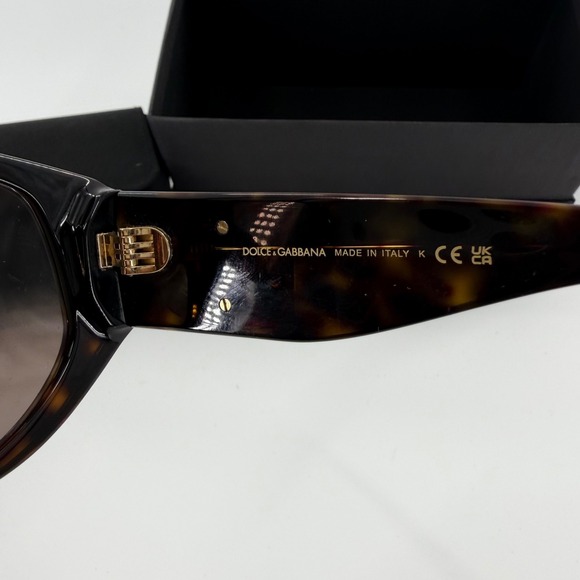 Dolce & Gabbana DG 4499 Dark Havana Tortoise Sunglasses Gold DG Logo Pilot 57mm main image 8